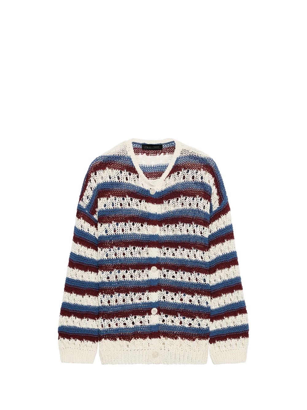 Zara Open Knit Striped Sweater Small NWT